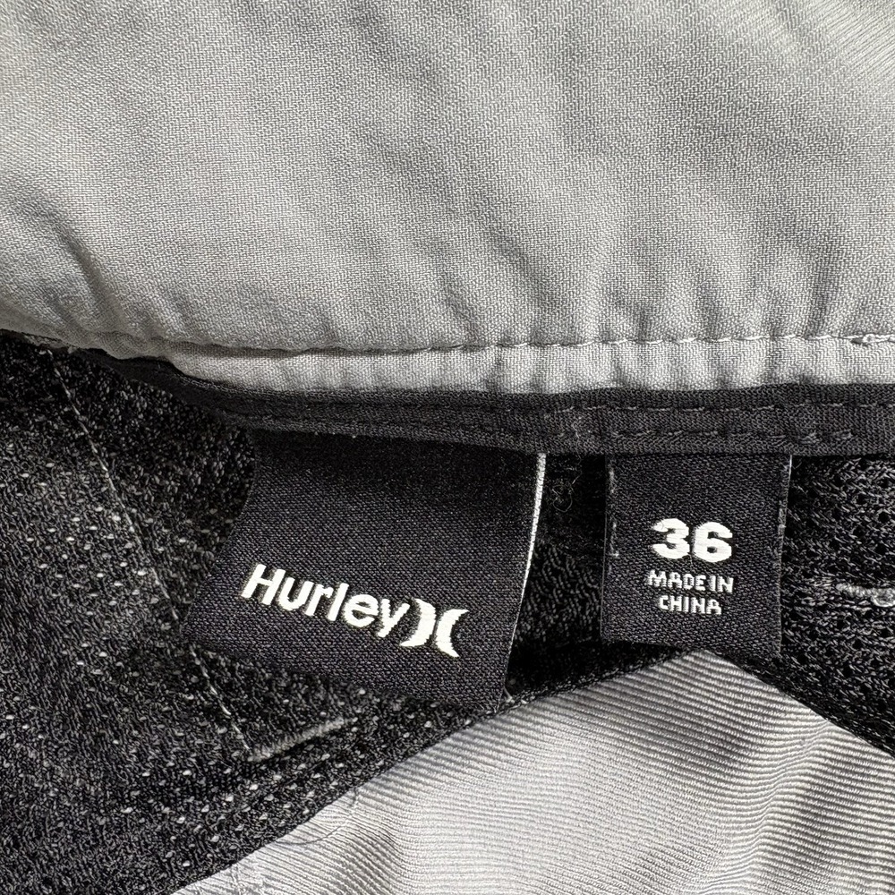 Hurley Nike DRI-FIT Mens Flat Front Shorts‎ Gray 36 Beach Coastal Athleisure - Picture 9 of 13